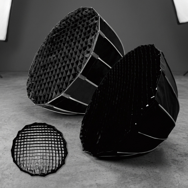 Quick Release Parabolic Softbox 120cm Softbox Bowens Mount Parabolic Softbox Quick Setup with Grid Folding Quick Set