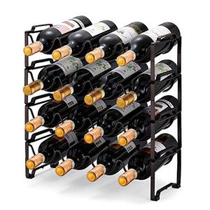 Support à Bouteilles Empilable à 4 Niveaux Personnalisé pour Vente en Gros – Organisateur de Bouteilles de Vin pour Cuisine, Garde-Manger et Armoire - Product Image 1