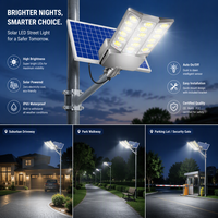 Lampadaire solaire LED haute puissance Lurong 2024, étanche IP65, 500W, avec batterie, pour jardin et extérieur, avec 18 ampoules
