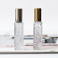 Flacon pulvérisateur en verre transparent de 10 ml, portable, pour voyage, distributeur de parfum, flacon vide pour échantillon cosmétique