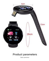 Reloj Inteligente D18 para Hombre y Mujer, Smartwatch con Medición de Presión Arterial, Resistente al Agua, Reloj Digital Deportivo con Monitor de Actividad Física D18S