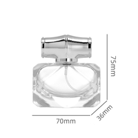Flacon de parfum en verre transparent unique, à fond épais, de luxe, de haute qualité, 50 ml, 100 ml, avec bouchon en métal