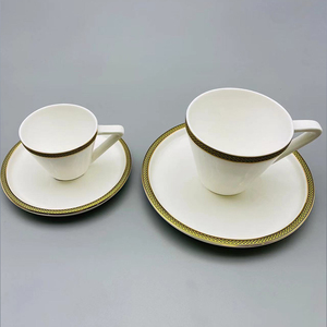 Platos de postre de 2 niveles de forma irregular de porcelana fina de cerámica de lujo moderno plato de buffet redondo plano de porcelana de hueso redondo creativo - Product Image 6