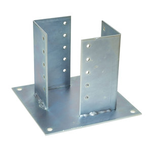 Articolo SIPA staffa di supporto per pavimento 593 Base metallica in acciaio zincato per il montaggio di travi da 100X100mm per staffe del condizionatore d'aria - Product Image 1