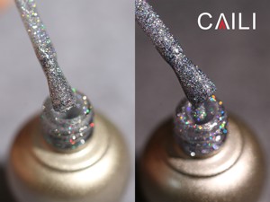 Caili 12 colores láser brillo reflectante Gel polaco estrella brillante holográfico UV Gel para DIY Nail Art Salon - Product Image 6