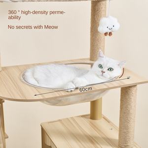 KaryPaws Albero per Gatti Integrato Grande in Legno, Struttura per Arrampicata Modello MPJ-003 in Pannello a Densità Media, Salvaspazio, Condominio per Gatti - Product Image 4