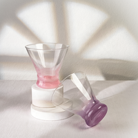 Spot goods 9 oz verres à cocktail macaron verres à vin multifonctionnels verre à dessert 6 couleurs disponibles