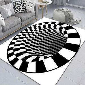 Alfombra Geométrica Visual Rectangular para Sala de Estar, Dormitorio, Mesa de Centro, Alfombra con Ilusión Estereoscópica 3D - Product Image 2