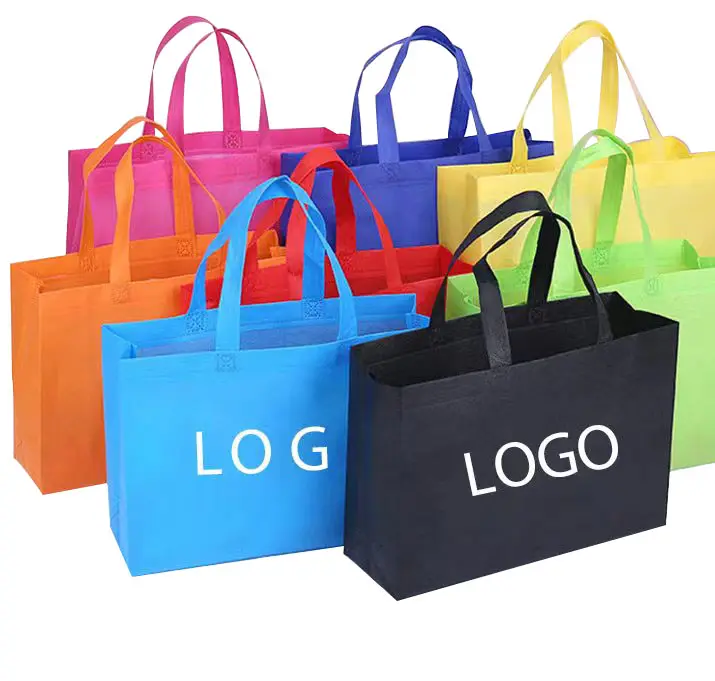 Vente chaude écologique biodégradable réutilisable shopping bolsas ecologicas non-tissé fourre-tout sac écologique avec LOGO personnalisé