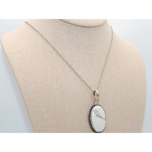 .925โซ่บิดเงินแท้และจี้อาเกตรูปไข่ - Product Image 1