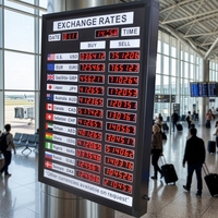 Pantalla LED Personalizada para Mostrar el Tipo de Cambio de Moneda Digital