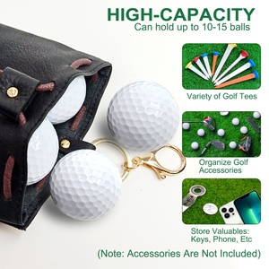 Sac de golf personnalisé Boshiho en cuir véritable, pochette de rangement pour objets de valeur en cuir - Product Image 6