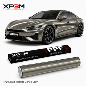 XP3M Liquid Metallic Coffee Gray Liquid Metal Gloss TPU Color PPF Car <b>Wrap</b> <b>Vinyl</b> 7.5 Mil Self Healing Anti Scratch 1.52x15m Roll - Product Image 1