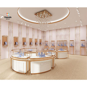 Luxury LED Lighting Jewelry Kiosk Design <b>Display</b> <b>Cabinet</b> Showcase Shop Decoration Solutions Furniture Jewelry Counter - Product Image 3