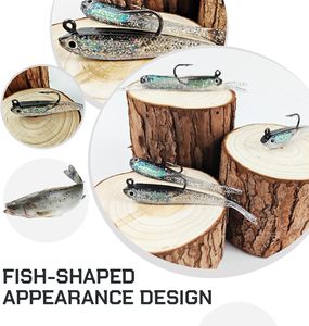 Señuelo de pesca blando de 15 cm y 30 g para lubina y lucio, cebo artificial tipo eel con cabeza de jig de plomo para carpa - Product Image 4