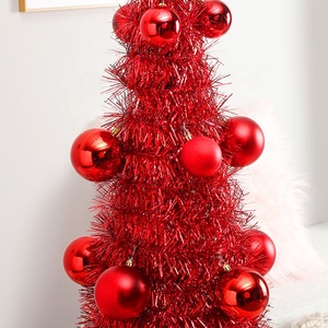 Hot Sale Artificial Folding PET Tinsel Christmas <b>Tree</b> with <b>Plastic</b> Ball 150cm <b>Tree</b> for Christmas Decoration - Product Image 3