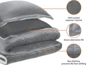 Ensemble de couette d'hiver super doux de haute qualité ensemble de couette de <span class=keywords><strong>lit</strong></span> épais double face en polaire - Product Image 6