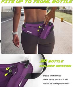 Cinturón Deportivo con Botellas de Agua, Cinturón de Hidratación para Hombre y Mujer, Porta Botellas de Agua, Cinturón con Bolsillo para Correr - Product Image 4