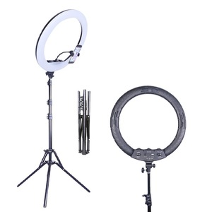 <span class=keywords><strong>Diffusion</strong></span> améliorée 18 pouces Led anneau Orange filtre lampe Led Selfie grand anneau lumière Studio éclairage Kit - Product Image 1