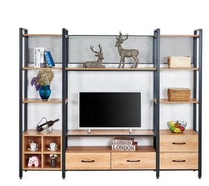 <span class=keywords><strong>Estantería</strong></span> Marco de metal PB <span class=keywords><strong>Cajones</strong></span> múltiples para sala de estar Dormitorio Soporte de TV - Product Image 2