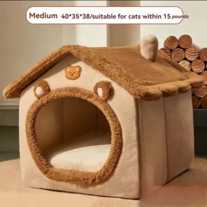 Hot Seller All-Season Cat or <strong>Dog</strong> House Rectangle Enclosed with Removable Washable Cushion Cozy Warm Pet <strong>Bed</strong> <strong>Fashion</strong> Style - Product Image 4