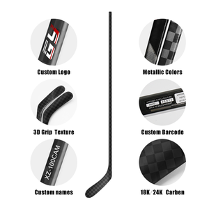 Fabricant en gros OEM utilisé dans les événements professionnels 100% bâtons de <span class=keywords><strong>hockey</strong></span> sur glace composites en fibre de carbone - Product Image 5