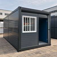 Mini-maison préfabriquée pliable modulaire en acier, résistante aux ouragans, facile à assembler, kit de maison mobile conteneurisée