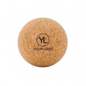 Rouleau de massage de yoga durable avec logo personnalisé, balle anti-stress en liège naturel pour cadeaux d'entreprise - Product Image 1