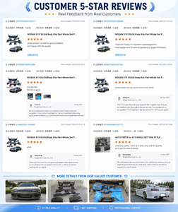 ชุดแต่งรอบคันสำหรับ NISSAN S15 SILVIA วัสดุ PP ประกอบด้วยกันชนหน้า สเกิร์ตข้าง พร้อมช่องใส่ไฟตัดหมอก อุปกรณ์ตกแต่งบอดี้คิท - Product Image 2