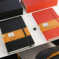 Carnet de notes professionnel A5 en cuir couleur macaron avec reliure thermique et couture, bloc-notes ligné, journal créatif
