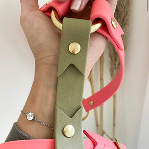 Ensemble <span class=keywords><strong>Harnais</strong></span> <span class=keywords><strong>Chien</strong></span>, Laisse et Collier en Caoutchouc Durable Imprimé d'Usine en Sangle Bio PVC Silicone Imperméable - Product Image 2