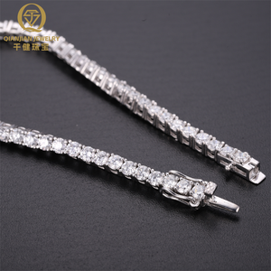 Bracciale Tennis in Argento Sterling 925 con Moissanite VVS Colore <span class=keywords><strong>D</strong></span>, Spedizione Veloce dagli USA, 2mm-6mm, Gioielli Hip Hop GRA - Product Image 3