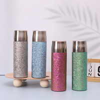 Portable 350/500ml Titane Fiole À Vide Thermos Large Bouche Conception Étanche Thermique Randonnée En Plein Air Camping Bouteille D'eau Chaude