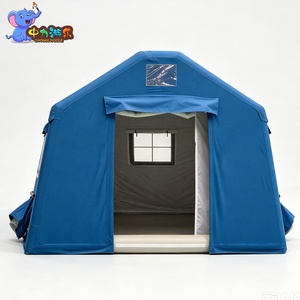 <span class=keywords><strong>Tente</strong></span> de secours gonflable commerciale robuste en PVC bleu imperméable à montage rapide pour campement d'urgence OEM ODM - Product Image 2
