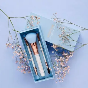 Özel Logo güzellik boş kağit kutu makyaj fırçası Set kutusu kozmetik fırça kozmetik için ambalaj kutuları