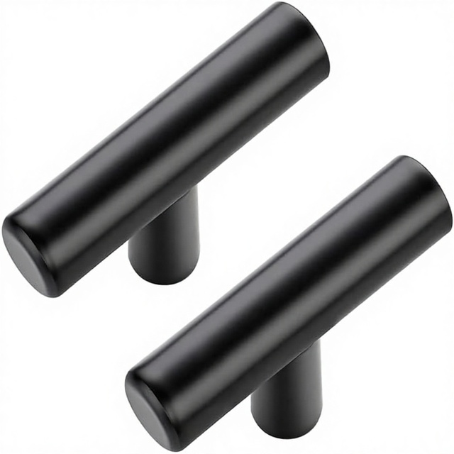 30 Pack Stainless Steel Cabinet Knobs and Handles Black 2in Single Hole for Kitchen Cabinets Drawers Dresser
