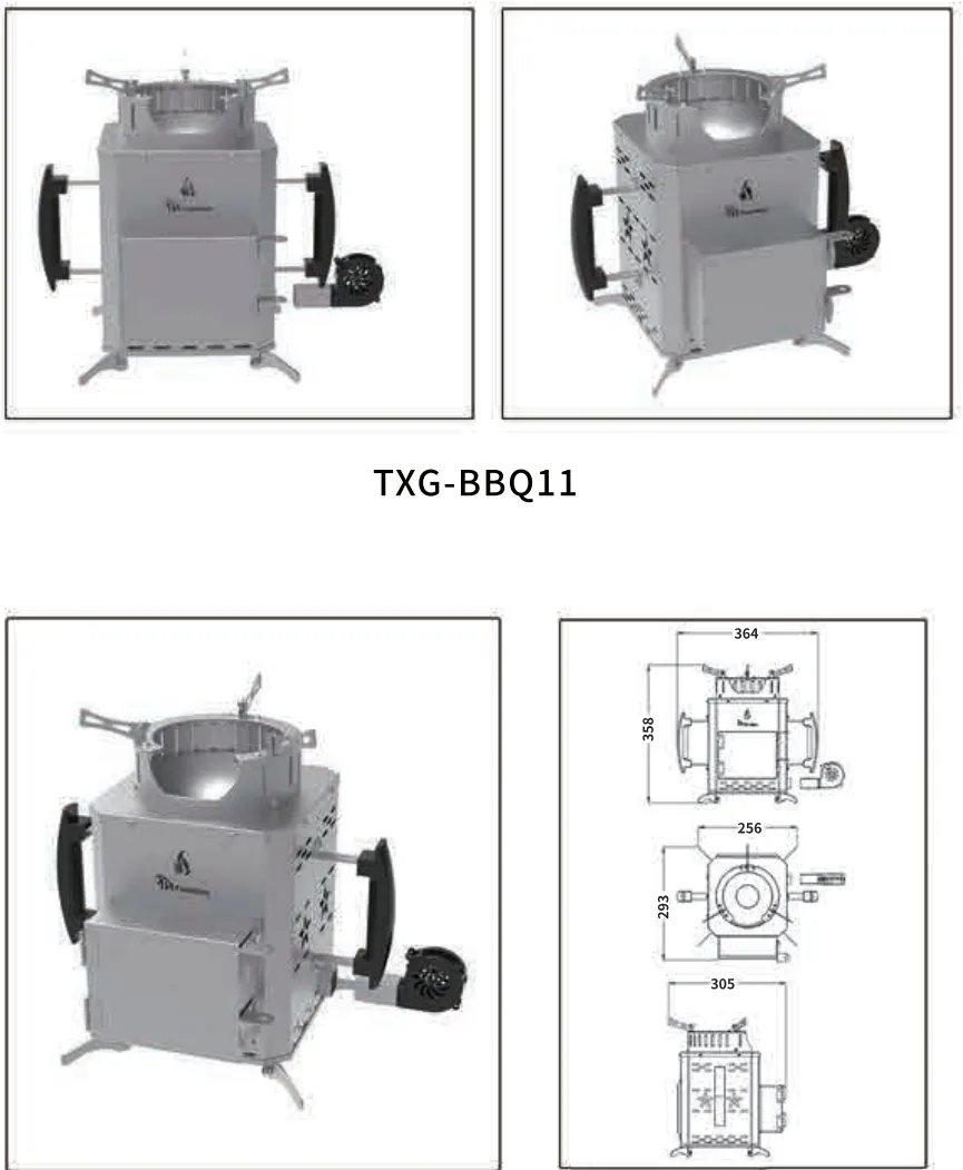 Oem nhà sản xuất SUS201 nấu ăn gỗ Bếp Cắm Trại Ngoài Trời bếp gỗ-đốt bếp