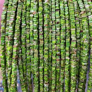 Espaciador de jaspe Imperial de piedras preciosas naturales, collar de pulsera de cuentas sueltas de piedra de sedimentos marinos de 2x4mm para fabricación de joyas - Product Image 2