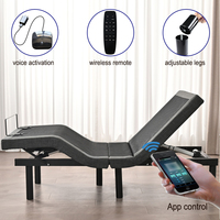 Lit convertible multifonctionnel en métal contemporain pour salon, avec fonction massage, pour hôtel et chambre à coucher