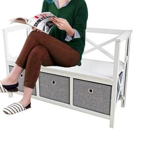 Banco de almacenamiento de madera con cajón Asiento de armario de madera - Product Image 2