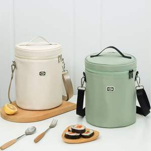 Sac à lunch isotherme Oxone rond de grande capacité avec bandoulière pour les employés de bureau et les étudiants - Product Image 4