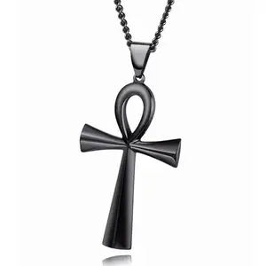 Men's Coptic Ankh Cross Religious Pendant Necklace