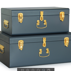 El hogar <span class=keywords><strong>de</strong></span> Metal <span class=keywords><strong>de</strong></span> almacenamiento tronco recubierto con polvo para organización con cerradura - Product Image 1