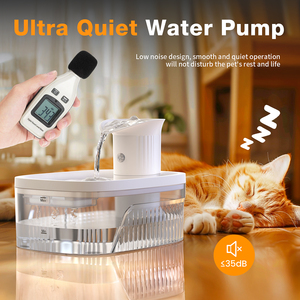TIZE Nouveauté <span class=keywords><strong>Fontaine</strong></span> à <span class=keywords><strong>eau</strong></span> automatique pour animaux de compagnie 2,5 L Triple filtration Distributeur d'<span class=keywords><strong>eau</strong></span> sans fil Fuente De Agua Para Gatos - Product Image 6