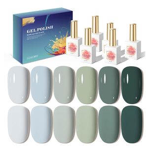 AILANUO Vente en gros Vernis à ongles en gel vegan naturel Oem 6 couleurs Soak off Vernis à ongles en gel uv personnalisé Marque privée Vernis à gel - Product Image 1