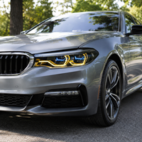 Phares LED pour BMW G30 G38 Série 5 2017-2020, version haute, avec lentille et feux de jour DRL, amélioration des phares