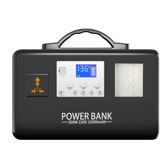 Silent 200W Pure Sine Wave MPPT Solar Panel Portable Power Station with Fast Charging for Camping