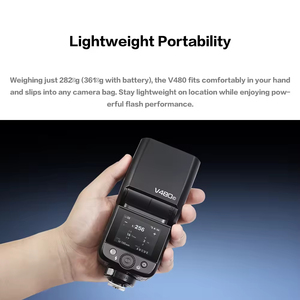 V480 C TTL กล้องแฟลช650เวลา hss 2.0หน้าจอสัมผัสอัจฉริยะ2.4G ระบบไร้สาย GODOX V480 C TTL Flash GODOX V480 C TTL - Product Image 3