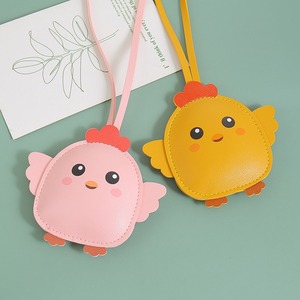 Wholesale Activity Gift Promotion Carabiner <b>Keychain</b> Cute Animal <b>Anime</b> Design Handmade Pu Leather Kawaii Chick High Quality - Product Image 4