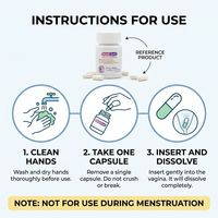 Masque vaginal au collagène avec acide borique pour le traitement de la vaginose bactérienne et neutralisateur d'odeurs, antibactérien et équilibrant le pH, 30 unités